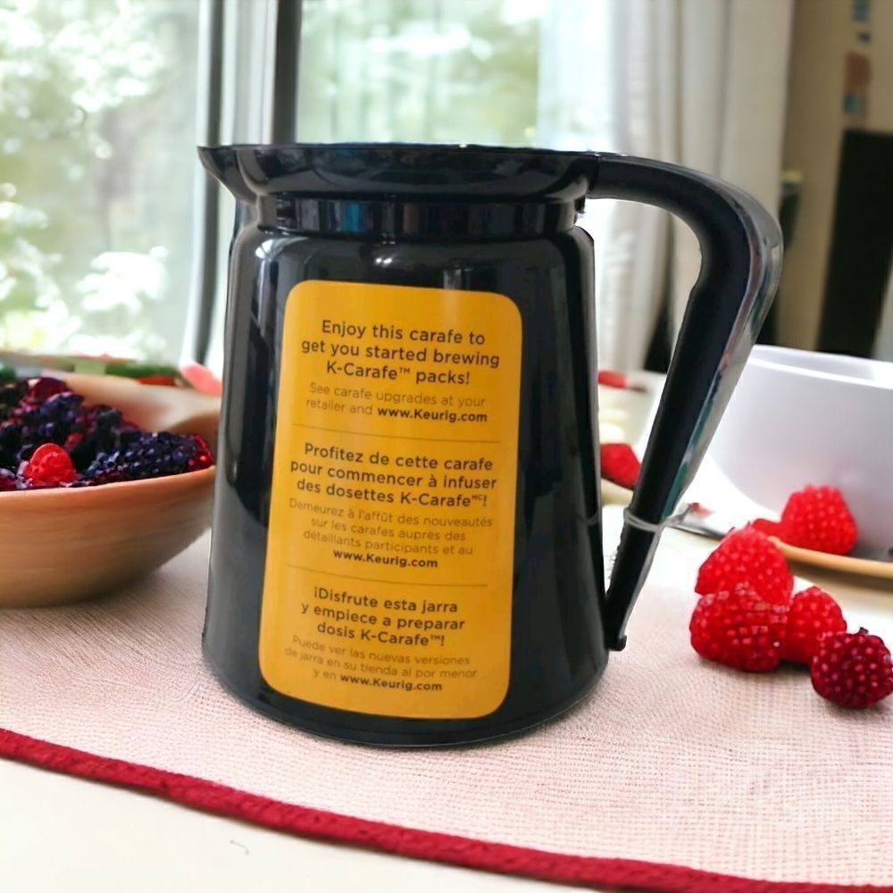 Keurig 2.0 Thermal‎ Carafe 32oz Black with Chrome Silver Handle Replacement NEW.